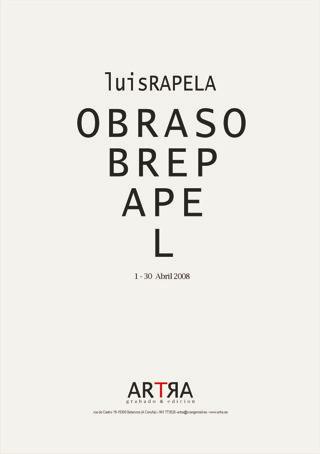 Cartel exposición de Luis Rapela.
