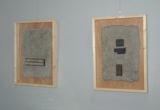 Obra sobre papel de Luis Rapela.