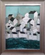 Exposición de pinturas de Juan Fernández en la Sala de Exposiciones de la Asociación de Artistas de Coruña