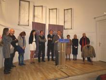 Pedro García Herradón, vicerrector del Campus de Lugo, en la presentación de la exposicin "73x73x273, A Irmá do sono". Lugo marzo 2012.