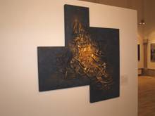 "A.M.E.N", [Alma, Momento, Espazo, Necesidade], título de una serie de obras de Fernando Yáñez. En la muestra, "73x73x273, A Irmá do sono". Lugo marzo 2012.