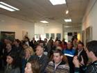 Inauguración de la muestra de pinturas de Beatriz Seijo en la Sala de Exposiciones de la Autoridad Portuaria de Ferrol.
