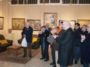Amigos y artistas acompañamos a Collado en la inauguración de la exposición "O carnaval da vida", en el Estudio 46. Ferrol 21/12/2011.