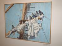 "Grandes veleros I", de la pintora Begoña Sicre. Ferrol marzo, 2012.