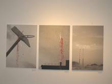 Pinturas de Oscar Cabana y Pablo Mella, en la exposición de Sargadelos, marzo 2012