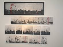 Pinturas de Oscar Cabana y Pablo Mella, en la exposición de Sargadelos, marzo 2012