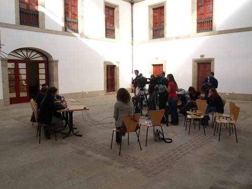 15 de octubre de 2009. 11:00 horas, presentación a la prensa de la Exposición Antológica de esculturas de Manuel Patinha